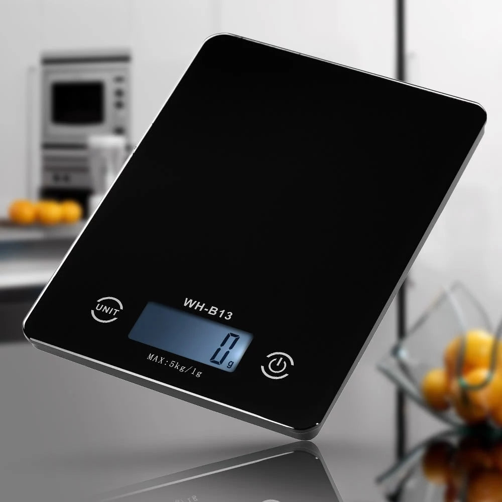 3Life H17906B 5KG/1G Accurate Touch Screen Kitchen Scale LCD Backlight Digital Kitchen Food Scale G/LB/OZ for Baking Cooking Tare Function From XIAOMI Youpin (Black)