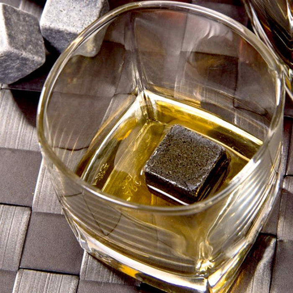 9Pcs Whiskey Stones Rocks Ice Cubes Velvet Bag Whisky Rocks Beer Ice Stone