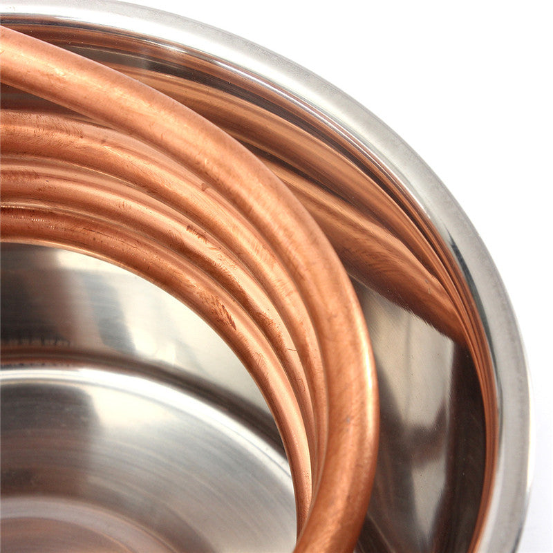 20L 5Gal Alcohol Distiller With Thumper Keg DIY Handmade Moonshine Water Copper Hine For B-eer W-ine Making Stainless Boiler Christmas Gift  (20L)