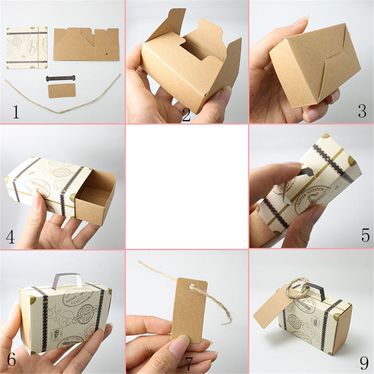 50/100PCS Suitcase Drawer Design Wedding Party Favour Gift Candy Storage Decorations Paper Boxes