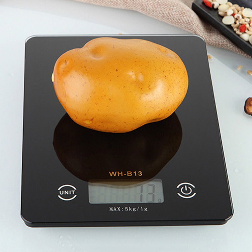 3Life H17906B 5KG/1G Accurate Touch Screen Kitchen Scale LCD Backlight Digital Kitchen Food Scale G/LB/OZ for Baking Cooking Tare Function From XIAOMI Youpin (Black)