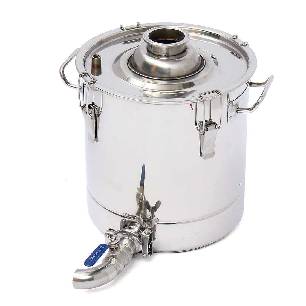20L/5Gal W*ine Alcohol Water Distiller Moonshine Still Boiler Stainless Copper With Water Pump
