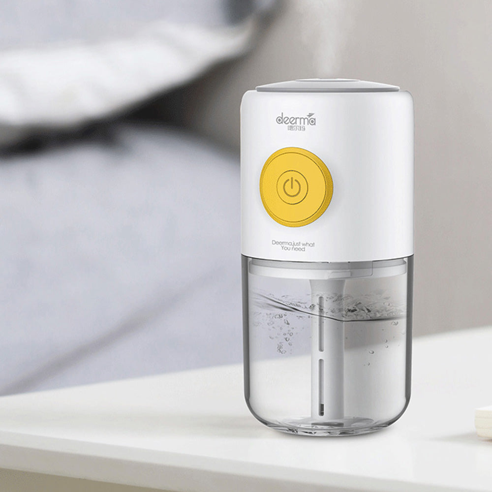 Deerma Mini USB Ultrasonic Mist Humidifier Water Diffusser Air Purifier Mist for Home XIAOMI Cooperation Brand (White)