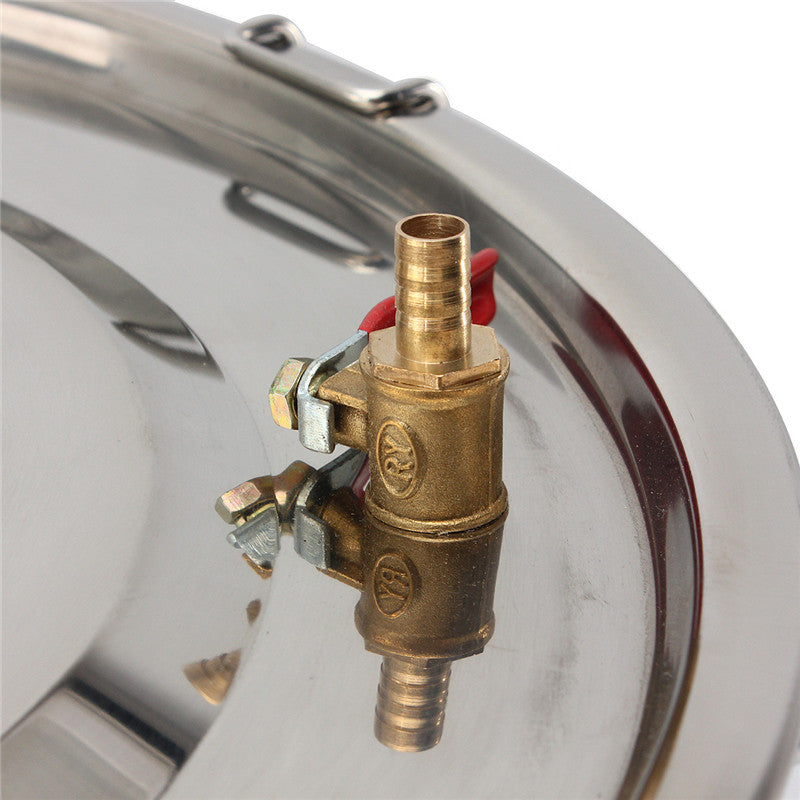 20L 5Gal Alcohol Distiller With Thumper Keg DIY Handmade Moonshine Water Copper Hine For B-eer W-ine Making Stainless Boiler Christmas Gift  (20L)