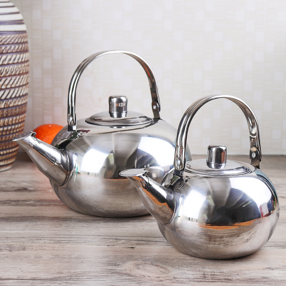 1/1.5/2/2.5L Stainless Steel Tea Pot Coffee Pot with Tea Strainer Infuser Filter