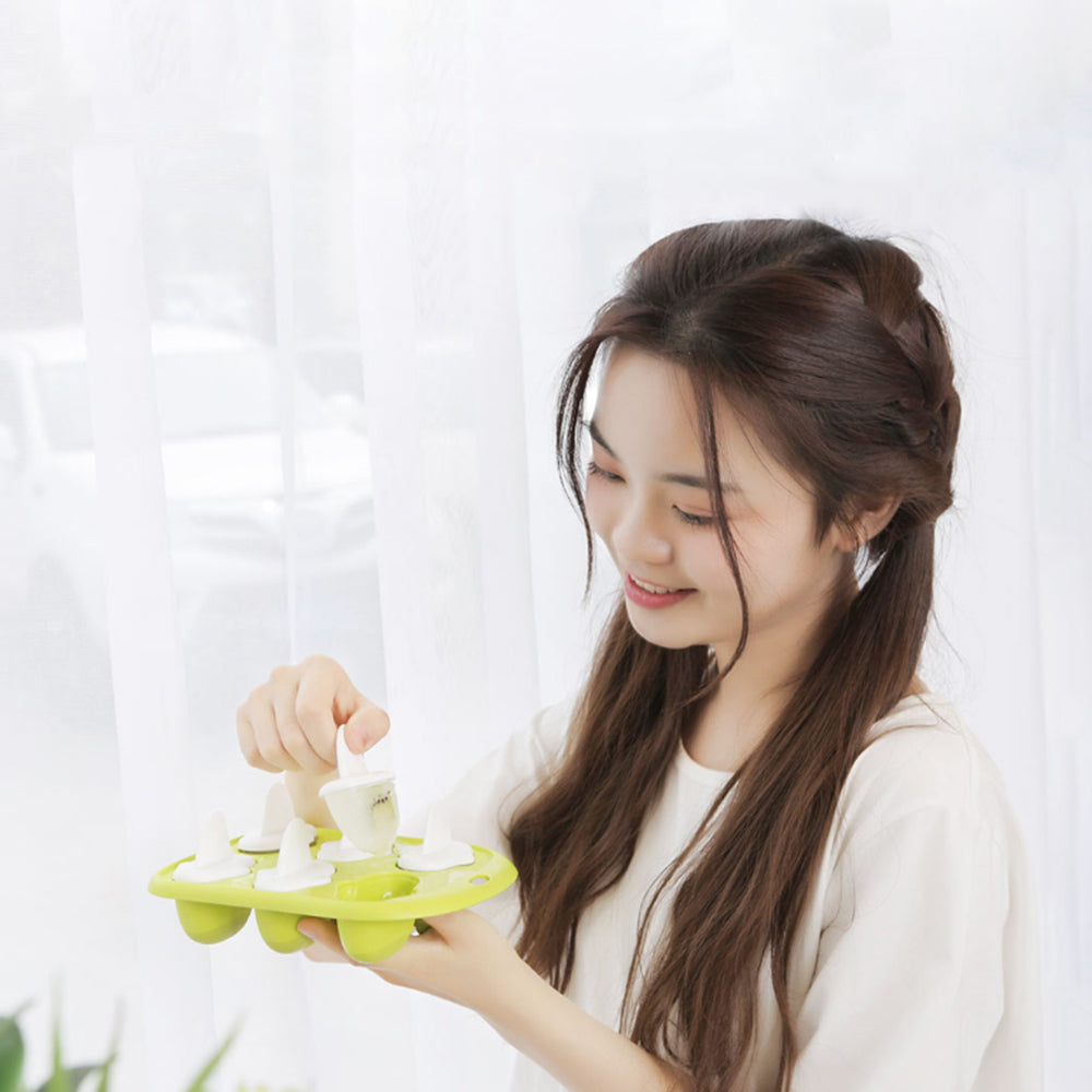 QUANGE LS010102 Home Kitchen Ice Cube Tray Little Whale Shape Ice Mold 6 Hole Food Grade Pudding Mold from xiaomi youpin ([3 orders to choose me])