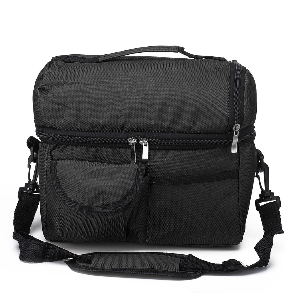 8L Insulated Lunch Box Tote Men Women Travel Hot Cold Food Cooler Thermal Bag  (Black)