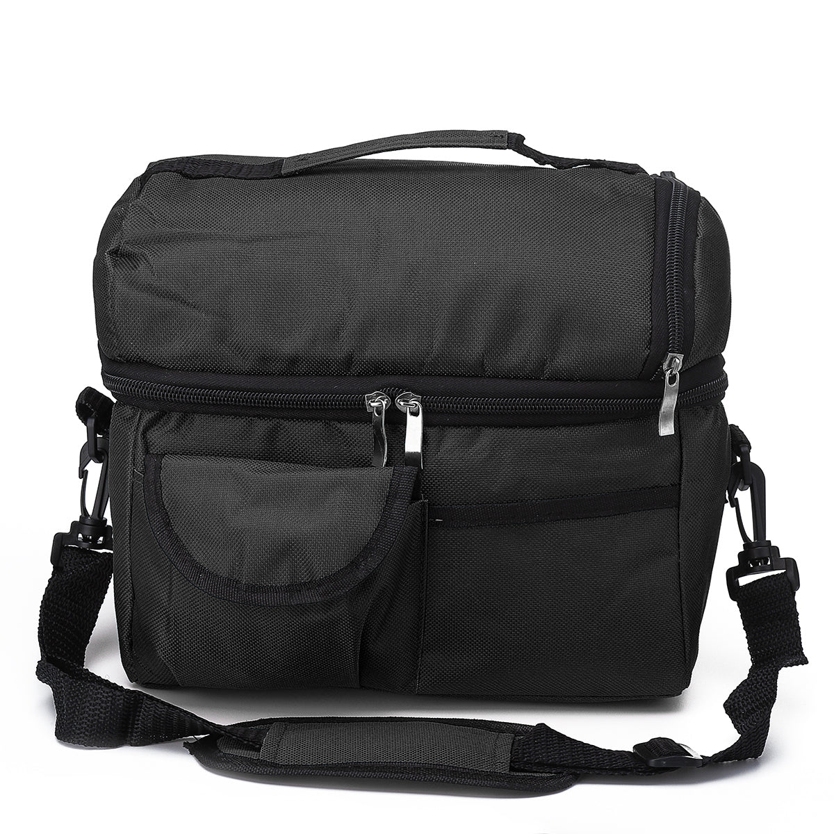 8L Insulated Lunch Box Tote Men Women Travel Hot Cold Food Cooler Thermal Bag  (Black)