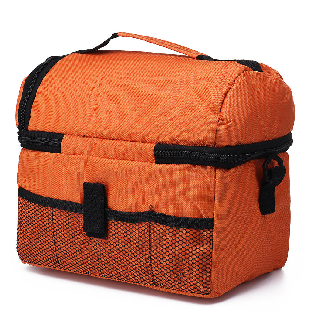 8L Insulated Lunch Box Tote Men Women Travel Hot Cold Food Cooler Thermal Bag  (Black)