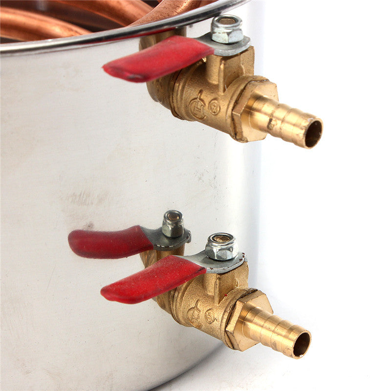 20L 5Gal Alcohol Distiller With Thumper Keg DIY Handmade Moonshine Water Copper Hine For B-eer W-ine Making Stainless Boiler Christmas Gift  (20L)