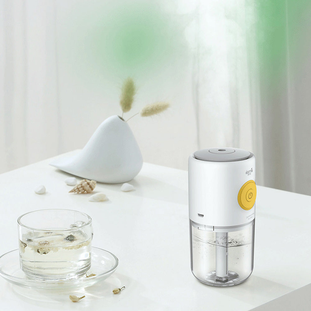 Deerma Mini USB Ultrasonic Mist Humidifier Water Diffusser Air Purifier Mist for Home XIAOMI Cooperation Brand (White)