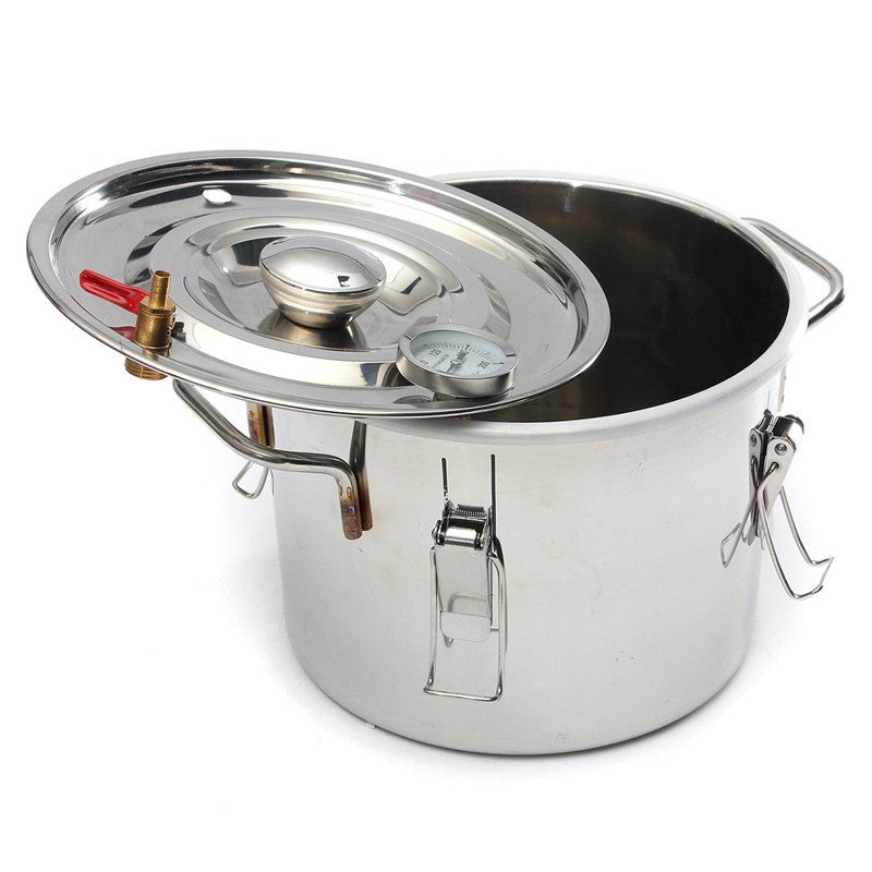 12l Professional Stainless Boiler Alcohol Moonshine Water Copper W*ine B*eer Making Hine Home Stainless Alcohol Distiller Gift (Copper)