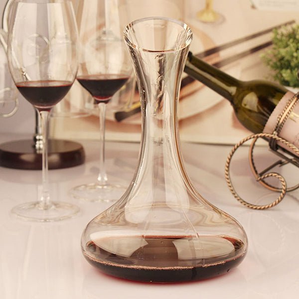 1500ml Elegant Lead Free Crystal Glass Wine Decanter Red Wine Carafe Aerator Wine Pourer