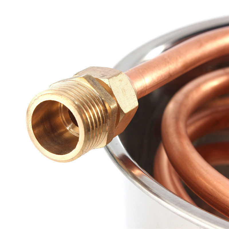 20L 5Gal Alcohol Distiller With Thumper Keg DIY Handmade Moonshine Water Copper Hine For B-eer W-ine Making Stainless Boiler Christmas Gift  (20L)