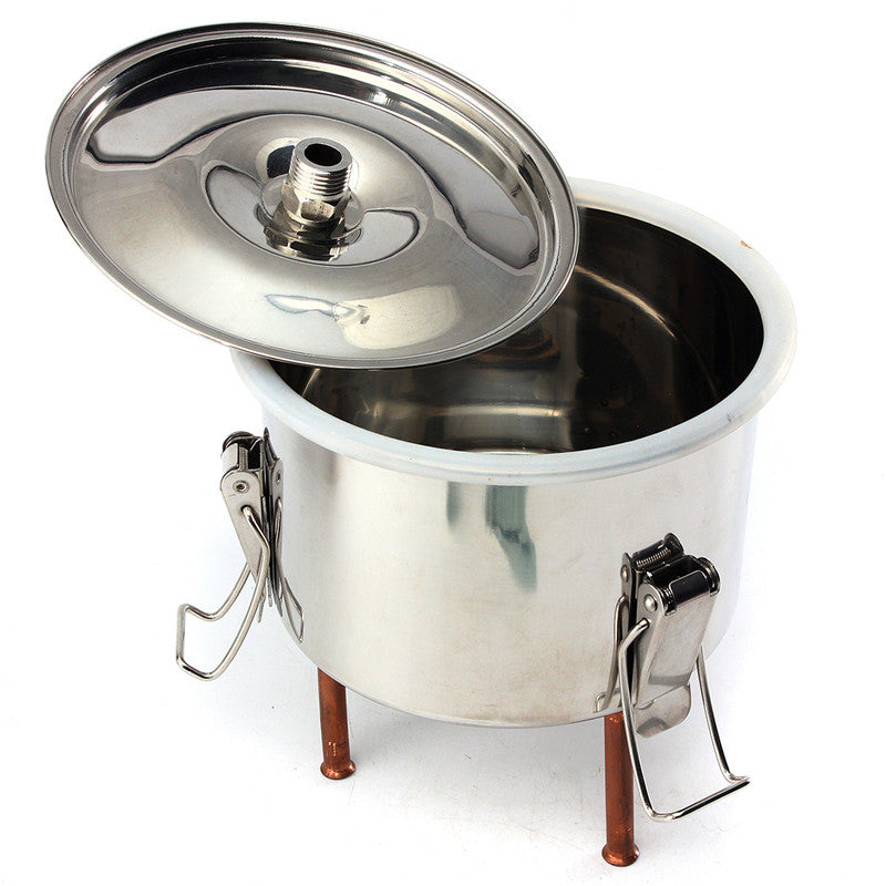 20L 5Gal Alcohol Distiller With Thumper Keg DIY Handmade Moonshine Water Copper Hine For B-eer W-ine Making Stainless Boiler Christmas Gift  (20L)